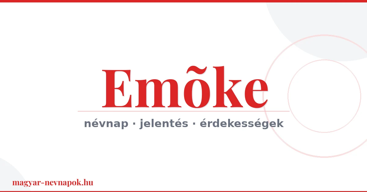 Emõke névnap – névnap kártya