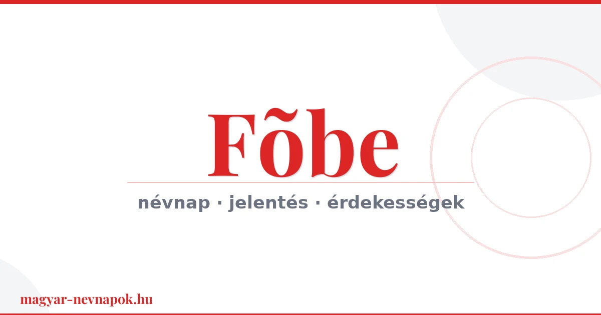 Fõbe névnap – névnap kártya