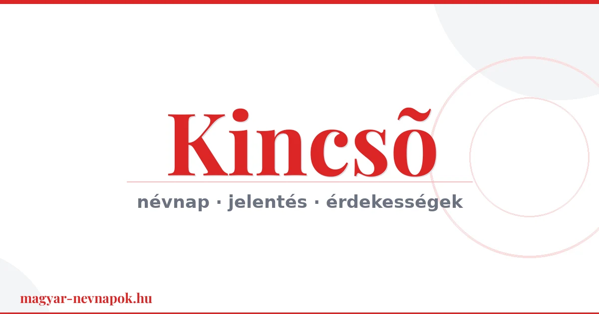 Kincsõ névnap – névnap kártya