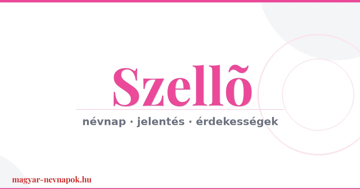 Szellõ névnap – névnap kártya