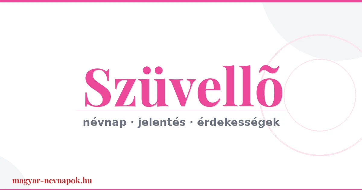 Szüvellõ névnap – névnap kártya