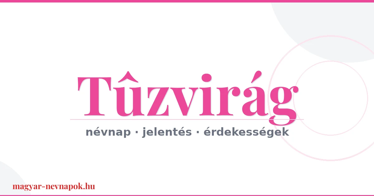 Tûzvirág névnap – névnap kártya