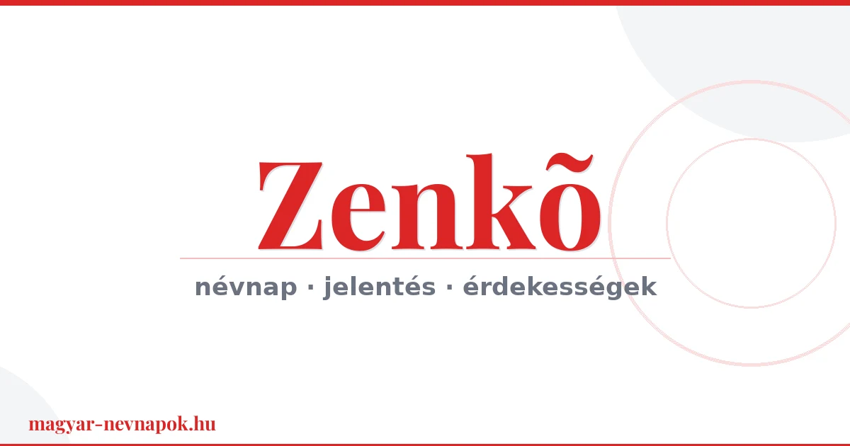 Zenkõ névnap – névnap kártya